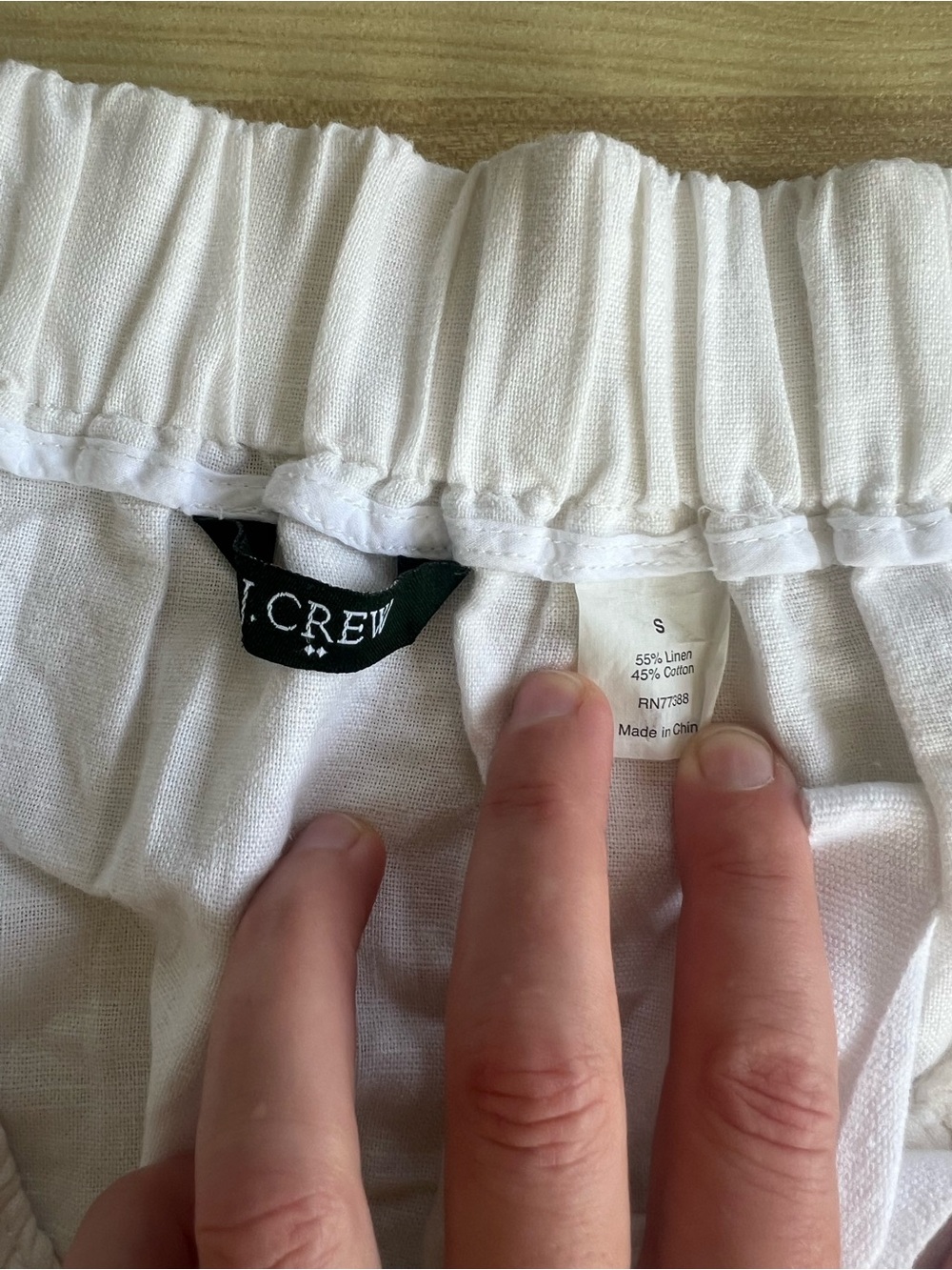 J. Crew White Linen-Cotton Drawstring Skirt - Picture 2 of 3